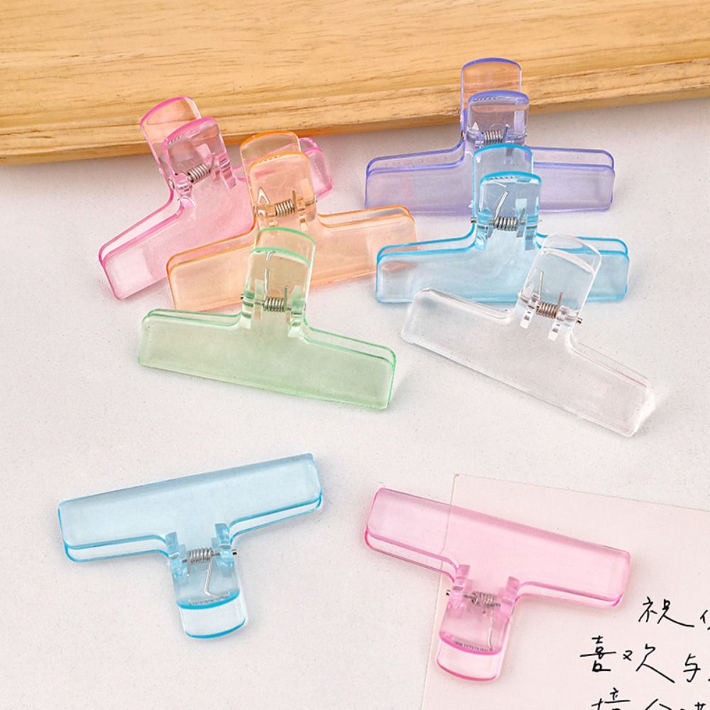 Binder Clip Assorted - Ins โปร่งใส Binder คลิป Kawaii คลิปหนีบกระดาษแฟ้มเอกสารตั๋วคลิปบุ๊คมาร์คหน้าดัชนีผู้ถือ