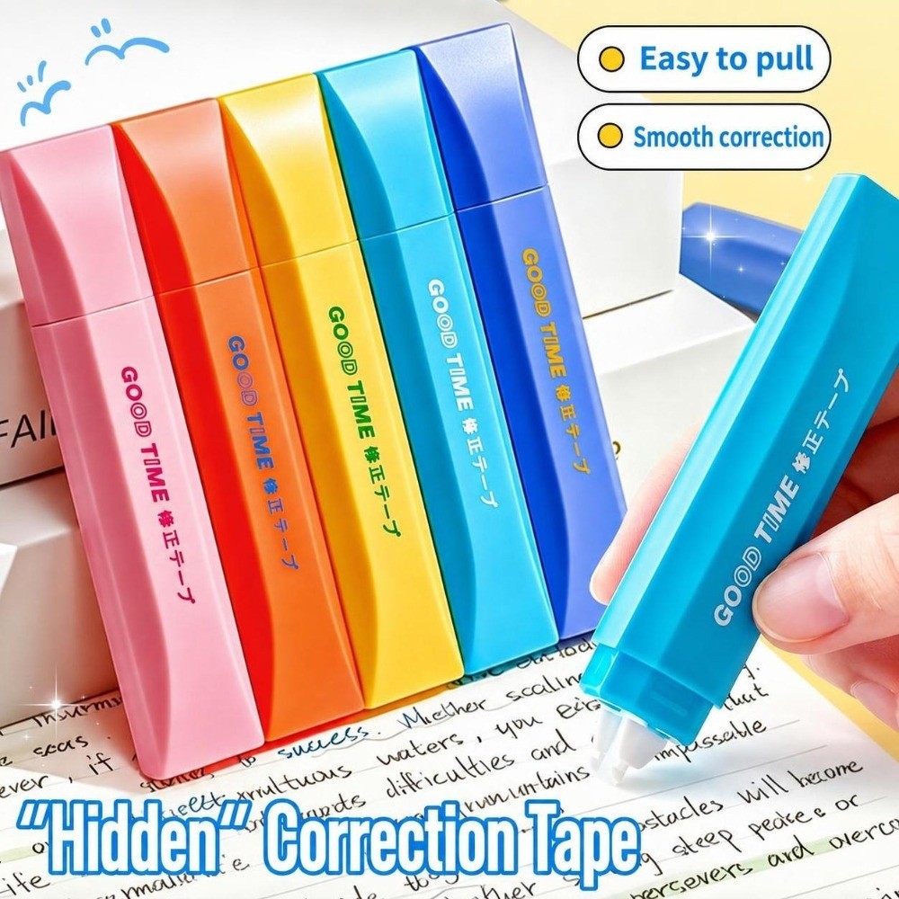 Correction Tape Roller - เทปลบคำผิดแบบปากกา สีขาว เหมือนสีกระดาษ ลื่นไหล ไม่ขาดง่าย เทปลบคำผิดแบบลูกกลิ้ง