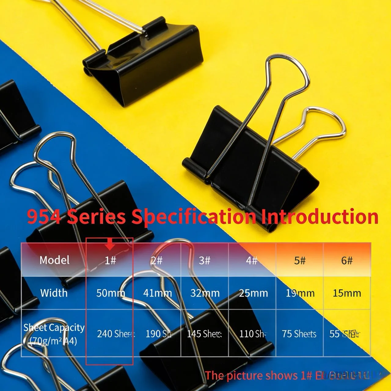 คลิปหนีบกระดาษสีดำ รุ่น 954 จำ - Binder Clip Assorted บทวิจารณ์และราคา